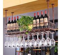 ZFGOJNBH Estantes flotantes para Barra de Techo Estantes flotantes para Barra Estantes flotantes para Botellas de Vino Estante de Pared de Metal y Hierro para Copas de Vino Estantes para Copas de Vin