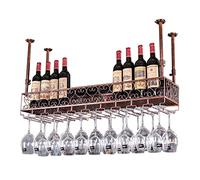 ZFGOJNBH Estantes para vinos de Techo y Soporte para Vidrio Estante para Botellas y Vidrio para Colgar Botellas y Copas Organizador de Vidrio para Cocina, Bar o Accesorios para Vino en el hogar Estan