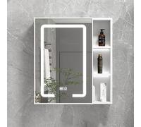 ZFGOJNBH Gabinete de Almacenamiento de Pared para baño, botiquín de baño con Interruptor táctil y función de eliminación de Niebla con un Clic, gabinete de Espejo Iluminado para baño con Material de