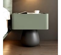 ZFGOJNBH Mesa de Centro de Madera Maciza, mesita de Noche Sencilla, Minimalista, Ligera, de Lujo, con cajones, para Dormitorio, mesita de Noche, pequeña, para Sala de Estar (Verde, 45 x 40 x 49 cm).