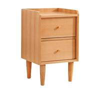 ZFGOJNBH Mesita de Noche de Madera de Haya con 2 cajones, Ultra Estrecha, con 4 Patas, Ideal para Dormitorio y Oficina en casa.
