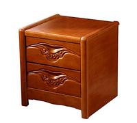 ZFGOJNBH Mesitas de Noche de Estilo Antiguo, Modernas, de Madera Maciza, con 2 cajones para Almacenamiento, para Sala de Estar, Oficina y Estudio.
