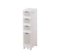 ZFGOJNBH Mueble de baño de Suelo con cajones, Carrito Alto y Estrecho con cajones Transparentes y Ruedas, Armario de Almacenamiento de Papel higiénico Delgado de Gran Capacidad para Espacios pequeños