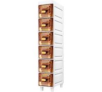 ZFGOJNBH Mueble de baño de Suelo, Unidad de Almacenamiento Vertical, Mueble para Papel higiénico, Delgado, Alto, de Gran Capacidad, de Torre Alta y Estrecha, Mueble Impermeable para Papel higiénico c