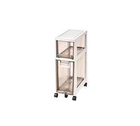 ZFGOJNBH Mueble de baño esquinero Estrecho de 4 Niveles, Carrito de Almacenamiento pequeño y Estrecho con cajones Transparentes de Gran Capacidad y Ruedas, Mueble de baño Delgado para Dormitorio, bañ