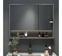 ZFGOJNBH Mueble de baño Moderno Gris sin Marco con bisagras amortiguadoras Ideal para lavadero y Sala de Estar 58 * 11 * 70 cm