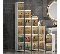 ZFGOJNBH Mueble de baño pequeño para Espacios reducidos, Mueble de baño sobre el Inodoro para baño Estrecho, Mueble de baño Independiente, Gris, 4 Niveles