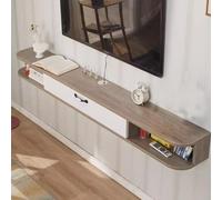 ZFGOJNBH Mueble de TV de Pared, Soporte Flotante para TV, Estante Flotante con Puerta, Consola Multimedia, Mueble de TV (Gris, 120 x 24 x 16,5 cm)