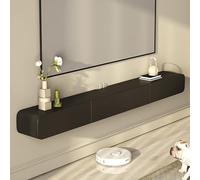 ZFGOJNBH Mueble de TV Flotante de Madera Maciza para Pared con 2 cajones, Estante Colgante para TV, Centro de Entretenimiento, Mueble de TV para casa o Oficina, 47,2/63 Pulgadas (Color: A, tamaño: 12
