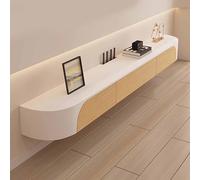 ZFGOJNBH Mueble de TV suspendido Blanco, Banco de TV de Pared, Banco de TV Flotante, gabinete de Almacenamiento de Pared, Consola Multimedia (240 cm/94,5 Pulgadas)