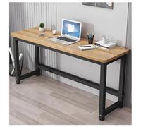 Zfmnoyev Mesa Consola para Recibidor con Superficie De Madera Y Estructura Metálica Robusta, Mesa Auxiliar para Sofá con Estantes De Almacenamiento, Mesa Tipo Barra Estrecha(Natural-A,110x45x90cm)