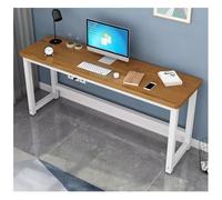 Zfmnoyev Mesa Consola para Recibidor con Superficie De Madera Y Estructura Metálica Robusta, Mesa Auxiliar para Sofá con Estantes De Almacenamiento, Mesa Tipo Barra Estrecha(Brown-B,110x35x90cm)