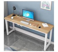 Zfmnoyev Mesa Consola para Recibidor con Superficie De Madera Y Estructura Metálica Robusta, Mesa Auxiliar para Sofá con Estantes De Almacenamiento, Mesa Tipo Barra Estrecha(Natural-B,110x30x90cm)
