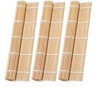 ZFYQ Esterilla de Bambú para Sushi 3 Piezas, Sushi Roll Mat Bamboo para Makisu, Kit de Elaboración de Sushi para Principiantes