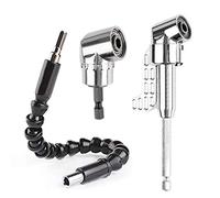 ZFYQ Taladro de ángulo recto, 105 °Extensión ángulo de 1/4 de pulgada de 6 mm hexagonal Broca de destornillador de socket adaptador de portabrocas