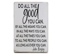 ZGPOSQKZSC Do All You Can Motivational Metal Sign Rustic Tin Plaque Life Advice Saying Wall-Art for Home Office Study Hallway Bookshelf Decor 8 X 12 inch