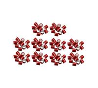 ZGUZMCMK 100 Piezas Anillos para Patas de Paloma Bandas Identificadoras Reutilizables en Aluminio Etiquetas para Control de Aves Adecuado para Crías de Palomas, Rojo