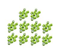 ZGUZMCMK 100 Piezas Anillos para Patas de Paloma Bandas Identificadoras Reutilizables en Aluminio Etiquetas para Control de Aves Adecuado para Crías de Palomas, Verde Claro
