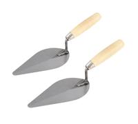 ZGUZMCMK Juego de 2 Llanas para Albañilería Y Hormigón, Herramienta de Acero Al Carbono, Mango Ergonómico Y Mango de Madera Resistente para Colocar Azulejos, T, 2505t150