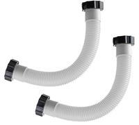 Zhanhai Paquete de 1/2 tubos para bomba de arena para piscina, 40,6 cm, con tuercas, tubo flexible de repuesto 11535, bomba de filtro de arena para piscina para bomba de filtro Intex 26371CA 26371EH