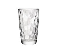 Zhaoj24-05 Copa de vidrio Colored Diamond Embossed Drinking Glasses(Transparent,Grande)