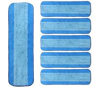 ZHAYAO Paquete de 6 almohadillas de limpieza de microfibra para mopa Bona, almohadillas de microfibra reutilizables para fregona de 18 pulgadas, almohadillas de repuesto para pisos de madera y