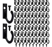 ZHEHAO 100 ganchos para llaves, ganchos pequeños para colgar llaves, ganchos pequeños montados en la pared, ganchos para bata, ganchos para abrigos y 110 tornillos para colgar sombreros, bufandas,