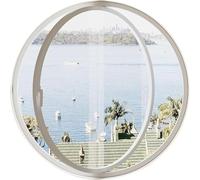 ZHENCHAO Ojo de Buey Giratorio con Eje Central, Ventana empotrada Grande para cobertizos de jardín, para Mayor privacidad y Control de la luz (Cristal Transparente, 40 cm/15,7 Pulgadas).