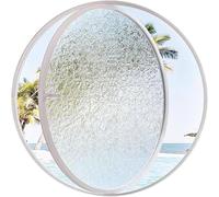 ZHENCHAO Ojo de Buey Giratorio con Eje Central, Ventana empotrada Grande para cobertizos de jardín, para Mayor privacidad y Control de la luz (Vidrio Corrugado, 100 cm/39,4 Pulgadas).