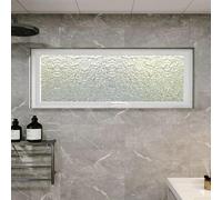 ZHENCHAO Ventana Tipo Hangar, Ojo de Buey de Vidrio Templado, giratoria 360°, corredera con Manilla para baño, Cocina, Dormitorio, salón, Ventana de ventilación Decorativa (Blanca, 50 x 40