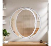ZHENCHAO Ventanas correderas, Ventanas Redondas giratorias de 360°, Ventanas de nicho con Vidrio de Seguridad, pequeñas Ventanas oscilobatientes, Ventanas correderas para baños, Salas de es