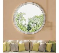ZHENCHAO Ventanas para cobertizos de jardín, Ventanas Redondas giratorias de 360°, Ventanas correderas de Suelo a Techo, Vidrio de Seguridad y Marcos de Aluminio, Ventanas de Repuesto para