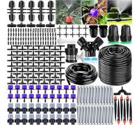 ZHHGOO 318PCS Sistema de Riego Jardín,40M+10M Kit Riego por Goteo,Micro Riego Sistema de Riego Automático con Ajustable Boquilla y Gotero,DIY Riego para Cama de Flores,Patio,Césped
