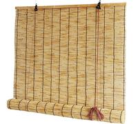 ZHJSHOU Persiana de bambú Exteriores, Natural Cortina de Caña, Estor bambú Ventanas Sunshade Partition Curtain, Retro Cortina Enrollable,para Patios,Jardín,40x160cm/15.7x63in(WxH)