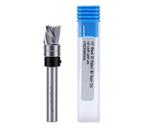 Zhjvihx Broca Enrutadora de Corte Al Ras en Espiral, Diámetro de 3/8 pulg. Longitud de Corte de 1/2 pulg. Vástago de 1/4 . Carburo de hacia Abajo de 3 Flautas, con Cojinete