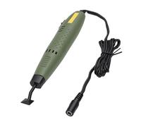 Zhjvihx Máquina Pulidora de Pluma de Lijado, Lijadora de Pluma, Herramienta de Acabado de Detalles con 8 Cabezales de Repuesto y Papeles de Lija para Pulido de Madera, (Enchufe de la UE 100-240V)