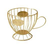 ZHSOAO Soporte metálico for cápsulas de café, 20 tazas for organizador K Cup, caja almacenamiento for Bar, cesta frutas, accesorios for para Frutas y Panes