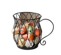 ZHSOAO Soporte metálico for cápsulas de café, 20 tazas for organizador K Cup, caja almacenamiento for Bar, cesta frutas, accesorios for para Frutas y Panes