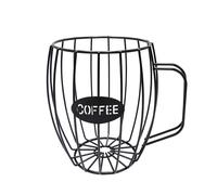 ZHSOAO Soporte metálico for cápsulas de café, 20 tazas for organizador K Cup, caja almacenamiento for Bar, cesta frutas, accesorios for para Frutas y Panes