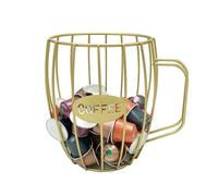 ZHSOAO Soporte metálico for cápsulas de café, 20 tazas for organizador K Cup, caja almacenamiento for Bar, cesta frutas, accesorios for para Frutas y Panes