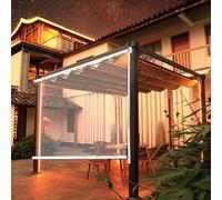 ZHUOZ1T Estor Enrollable Transparente para Exterior Jardín,Persianas Enrollables Impermeables de Plastico PVC,Cortinas De Lluvia,para Ventanas Puertas Pérgola Toldo,Ancho x Alto (120x220cm)