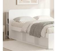 Ziaphsol Armario de cabecero blanco 135 x 18,5 x 80 cm, material de madera versátil para dormitorio, habitación de invitados, habitación juvenil, diseño robusto, fácil montaje, espacio de