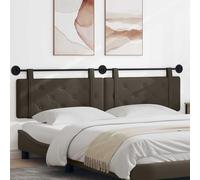 Ziaphsol Cabecero colgante de piel sintética gris para pared con acolchado, diseño moderno, 210 x 55 cm, para dormitorio, habitación de invitados, habitación juvenil, fácil fijación, material duradero
