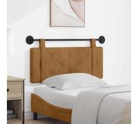 Ziaphsol Cabecero colgante de terciopelo marrón con acolchado para pared para dormitorio y habitación de invitados, diseño elegante, 110 x 55 cm, incluye accesorios de montaje y correas desmontables