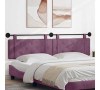 Ziaphsol Cabecero colgante de terciopelo morado montado en la pared panel tapizado para dormitorio diseño moderno 210 x 55 cm, textura suave, marco de madera resistente, incluye material de montaje