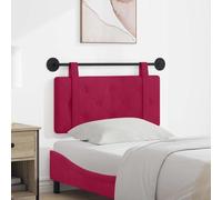 Ziaphsol Cabecero colgante de terciopelo rojo vino con montaje en pared, panel tapizado, 90 x 55 cm, elegante cabecero de cama para dormitorio, salón, diseño moderno, duradero, fácil montaje