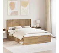 Ziaphsol Cabecero de madera de roble Artisan PB con diseño de listones verticales para dormitorio moderno, material de madera duradera, fácil de montar, versátil, apto para camas individuales, dobles