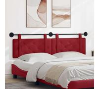 Ziaphsol Cabecero de pared de piel sintética color rojo vino 170 x 55 cm diseño moderno con acolchado para dormitorio, habitación de invitados, habitación juvenil, cama doble