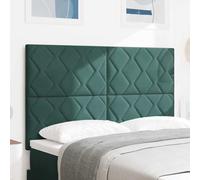 Ziaphsol Cabecero de terciopelo verde oscuro de 144 cm con altura ajustable para dormitorio, diseño moderno, duradero, adecuado para camas dobles y individuales, fácil montaje, elegante panel de pared
