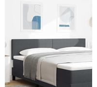 Ziaphsol Cabecero gris oscuro de 180 cm de tejido de pana ajustable para estructura de cama, dormitorio, habitación juvenil, habitación de invitados, cama doble, cama individual con montaje y material